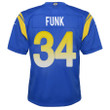 Super Bowl LVI Champions Los Angeles Rams Jake Funk #34 Royal Youth's Jersey Jersey