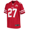 Super Bowl LVI Champions San Francisco 49ers Dontae Johnson #27 Scarlet Youth's Jersey Jersey