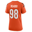 Super Bowl LVI Champions Cincinnati Bengals D.J. Reader #98 Orange Women's Jersey Jersey