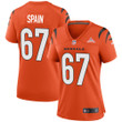 Super Bowl LVI Champions Cincinnati Bengals Quinton Spain #67 Orange Women's Jersey Jersey