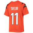 Super Bowl LVI Champions Cincinnati Bengals Trent Taylor #11 Orange Youth's Jersey Jersey