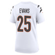 Super Bowl LVI Champions Cincinnati Bengals Chris Evans #25 White Women's Jersey Jersey