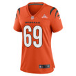 Super Bowl LVI Champions Cincinnati Bengals Zach Kerr #69 Orange Women's Jersey Jersey