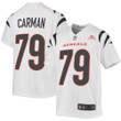 Super Bowl LVI Champions Cincinnati Bengals Jackson Carman #79 White Youth's Jersey Jersey