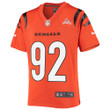 Super Bowl LVI Champions Cincinnati Bengals B.J. Hill #92 Orange Youth's Jersey Jersey