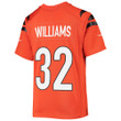 Super Bowl LVI Champions Cincinnati Bengals Trayveon Williams #32 Orange Youth's Jersey Jersey