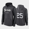 Men's #25 Andrew Vaughn Chicago White Sox 2022 City Connect Charcoal Black Hoodie Performance Pullover