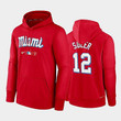 Miami Marlins Red 2022 City Connect #12 Jorge Soler Performance Pullover Hoodie