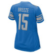 Brady Breeze #15 Detroit Lions Women's Player Game Jersey - Blue