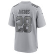 Josh Jacobs #28 Las Vegas Raiders Atmosphere Fashion Game Jersey - Gray