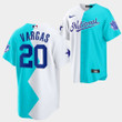 All-Star Futures Game 2022 Los Angeles Dodgers Miguel Vargas #20 White Blue Jersey
