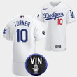 Los Angeles Dodgers Honor Vin Scully Justin Turner Commemorative patch Jersey White