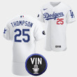 Los Angeles Dodgers Honor Vin Scully Trayce Thompson Commemorative patch Jersey White
