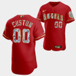 Los Angeles Angels Custom Red Jersey #00 Golden Diamond 2022-23 Uniform