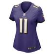 Jordan Stout Baltimore Ravens Women's Player Game Jersey - Purple