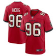 Akiem Hicks #96 Tampa Bay Buccaneers Game Player Jersey - Red