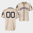 Brooklyn Dodgers Custom 1933 Heritage #00 Gold Pinstripe Jersey