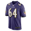 Tyler Linderbaum #64 Baltimore Ravens Nike 2022 Draft First Round Pick Game Jersey In Purple
