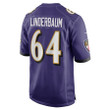 Tyler Linderbaum #64 Baltimore Ravens Nike 2022 Draft First Round Pick Game Jersey In Purple
