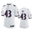 Justice Hill Baltimore Ravens White Vapor Limited Jersey