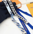 Louis Vuitton Cuban Chain Blue In Metal Necklace