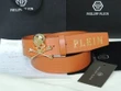 Philipp Plein Skull Buckle Belt In Orange