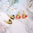 Versace Black Heart Love Versace Earrings