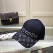 Louis Vuitton Signature Embroidered At The Front Baseball Cap In Deep Blue