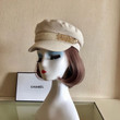 Chanel Pearl Sailor Cap In Cream