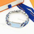 Louis Vuitton Blue Cuban Chain Link Bracelet