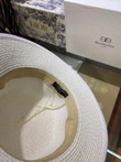 Chanel White Flower On Band Bucket Hat In White
