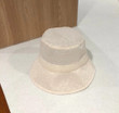 Fendi Ff Logo Nylon Bucket Hat In White Cream