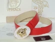 Versace Oval Medusa Head Red Leather Belt