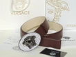 Versace Oval Medusa Head Brown Leather Belt