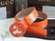Gucci Orange Shiny Microguccissima Leather Belt With Microguccissima Embossed On Interlocking G Buckle