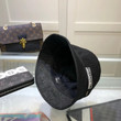 Chanel Logo Print On The Front Black Bucket Hat