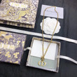 Dior Antique Gold-finish Metal 30 Montaigne Necklace