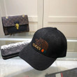 Gucci X The North Face Logo Embroidered Baseball Cap In Black