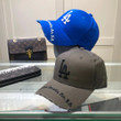 Los Angeles Dodgers Black Logo Embroidered Baseball Cap In Dark Grey