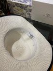 Chanel Black Band Knotted Bow Bucket Hat In White