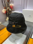 Burberry Tb Plaque In Band Gold Safety Pin Black Bucket Hat
