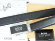 Hugo Boss Silver Buckle Belt In Black