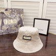 Gucci Gucci Label Bucket Hat In Ivory