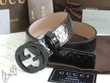 Gucci Black Shiny Microguccissima Leather Belt With Microguccissima Embossed On Interlocking G Buckle