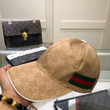 Gucci Gg Embroidered With Net Web Nylon Baseball Cap In Brown