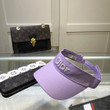 Christian Dior Pearl Logo Visor Hat In Light Purple