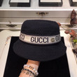 Gucci Double G And Logo On Strap Bucket Hat In Black
