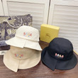 Burberry Embroidered Logo And Bears Bucket Hat In Beige Cream