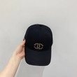 Chanel Cc Logo Chain Baseball Cap In Black