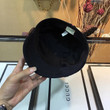 Gucci Embroidered Logo Bee Pattern Black Cap